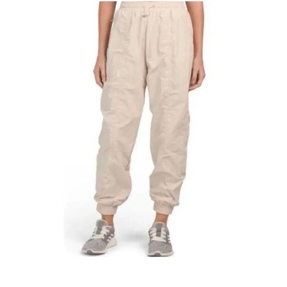 WILO THE LABEL Parachute Pant Clay Beige Nylon Mesh Lined Joggers WL-323-04-M